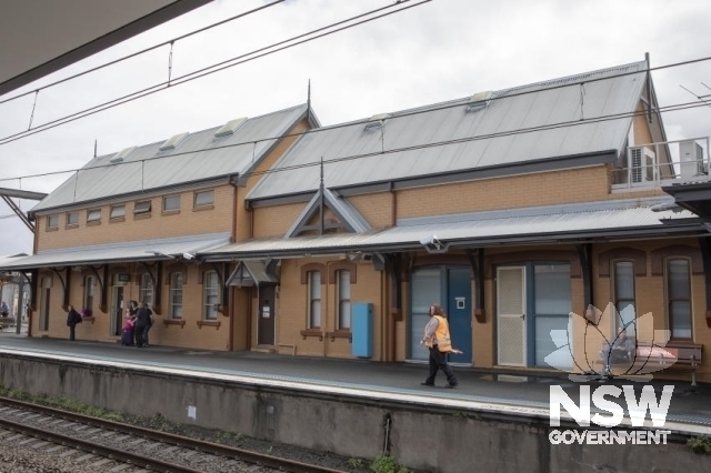 Campbelltown Railway Station Group - Platform 2 platform and building