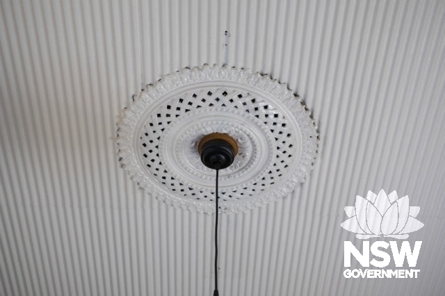 Lindfield Railway Station Group - Interior ripple ceiling with Rose.