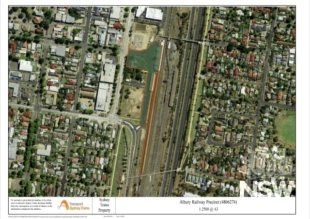 Albury Railway Precinct Curtilage Map