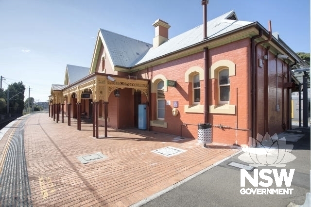 Arncliffe Railway Station - Platform 1/2 building - west elevation (Platform 1) awning from south