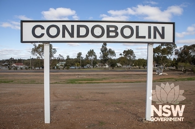 Condobolin Railway Precinct - CONDOBOLIN sign