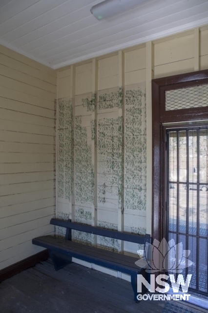 Berala Railway Station Group - Waiting room mural and bench seat.