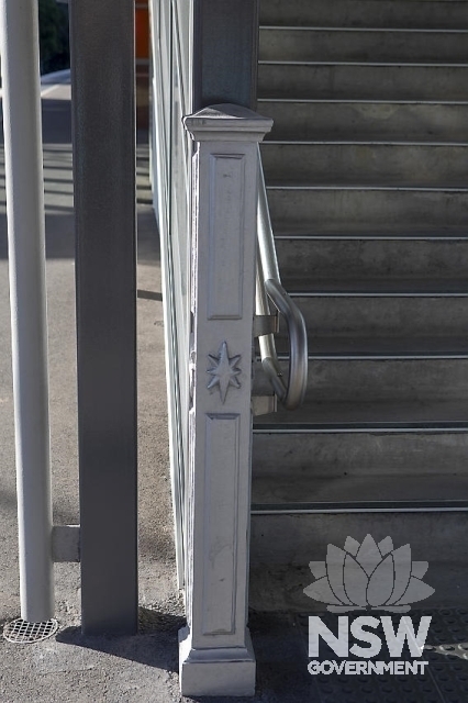Rhodes Railway Station Building, Newel post with Star motif