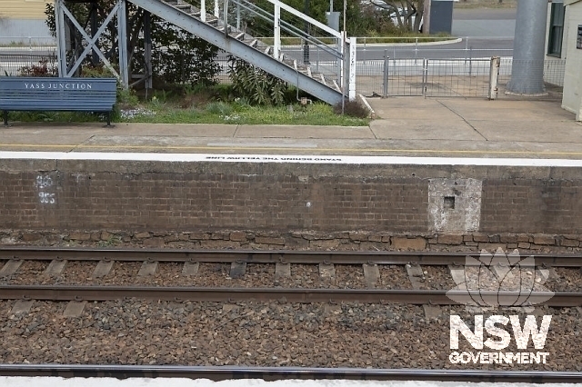 Yass Junction Railway Precinct - Platform construction with local stone and bricks.