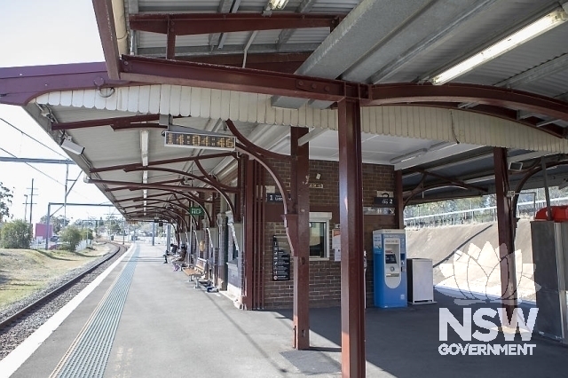 Regents Park Railway Station Group - Modern awning and original waning on the Platform building.