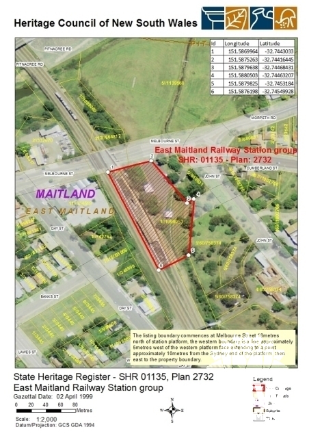 East Maitland Railway Precinct State Heritage Listing Curtilage