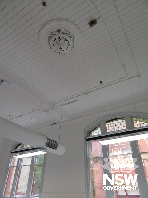 Building B: Ground Floor office with original timber ceiling & ventilator