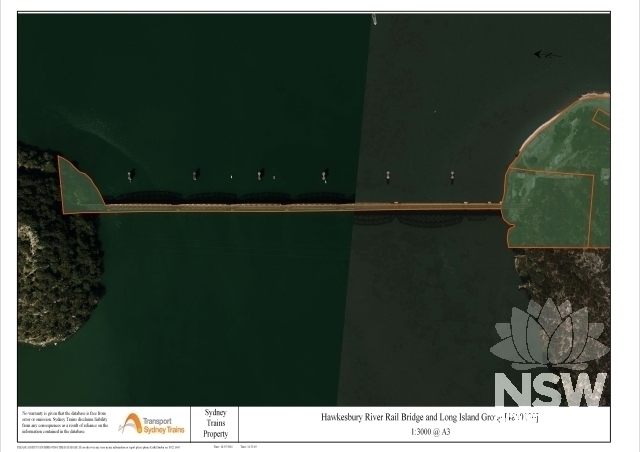 Hawkesbury River Rail Bridge and long Island Group 4800130 Curtilage Map