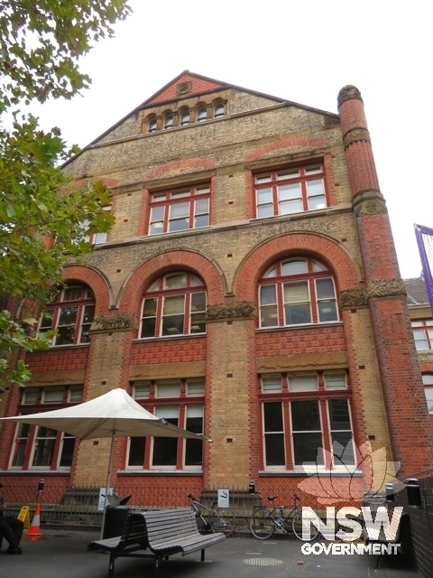Building C: West façade of the south bay of the former Technological Museum