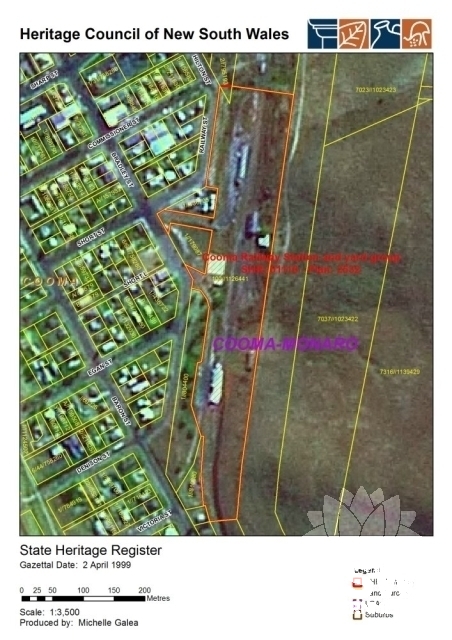 SHR Map (No.01116) Cooma Railway Precinct