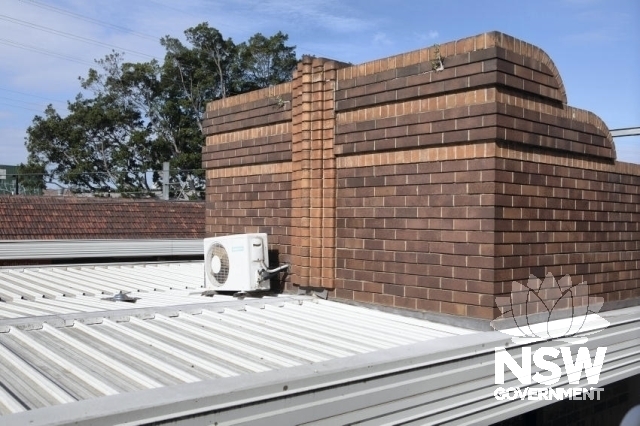 Sutherland Railway Station Group -  Brickwork Paraphet above the roof.