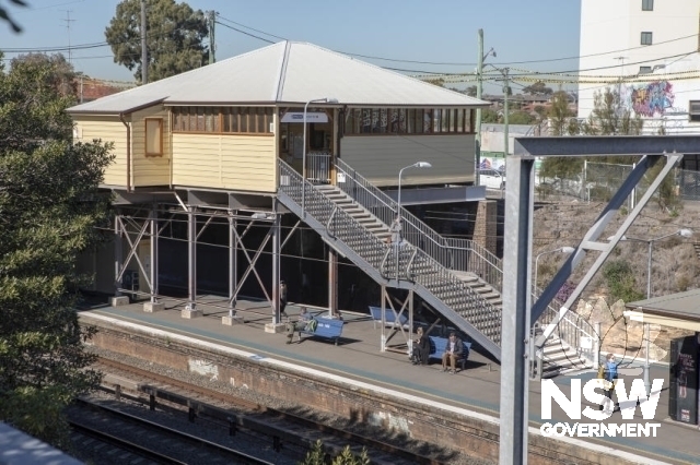 Dulwich Hill Railway Station Group - Overhead booking office and stairs, northern elevation.