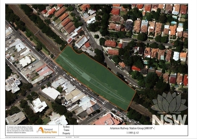 Artarmon Railway Station Group Curtilage Map