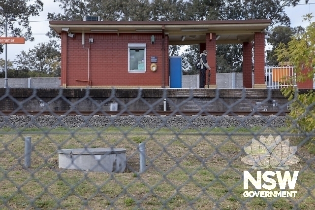 Carramar Railway Station Group - Booking office building near the subway.