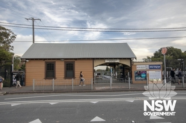 Erskineville Railway Station Group - Overhead booking office, street view.