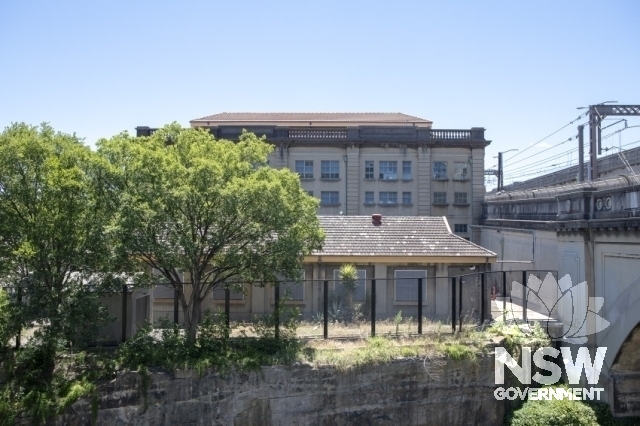 The Rocks Railway Sub-station (background) and Switchhouse (foreground)
