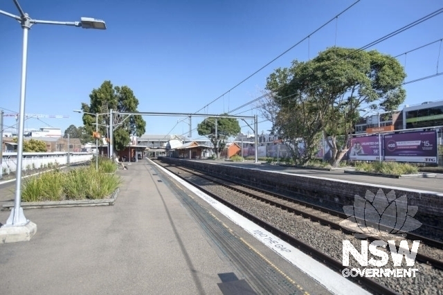 Rockdale Railway Station Group - end of Platform 4-view of station, looking south