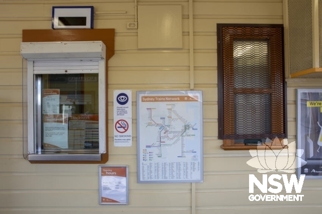Dulwich Hill Railway Station Group - Two ticket windows in the Overhead Booking office.
