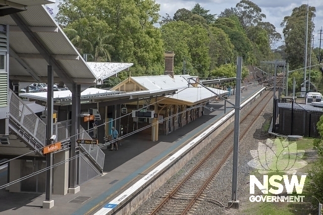 Turramurra Railway Station Group - Station view from the overhead footbridge.