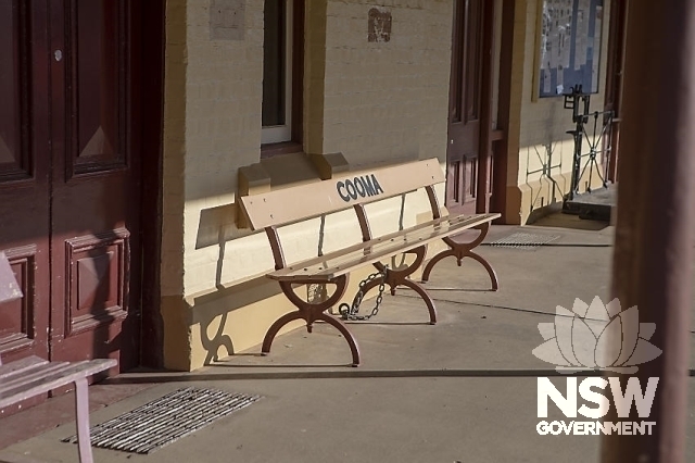 Cooma Railway Precinct - Station bench seat.