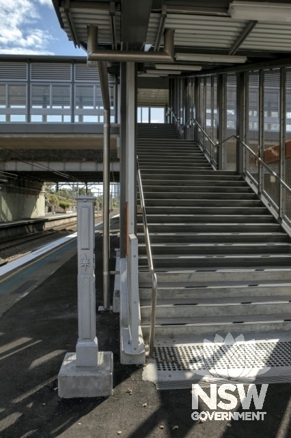 Croydon Railway Station Group -Modern stairs next to the heritage Newel post