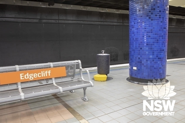 Edgecliff Railway Station - Station Bubbler and tiled pier..