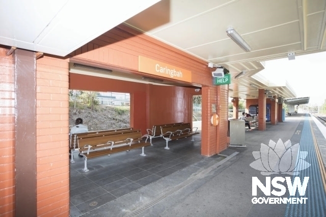 Caringbah Railway Station Group - Open waiting room and under awning waiting area.