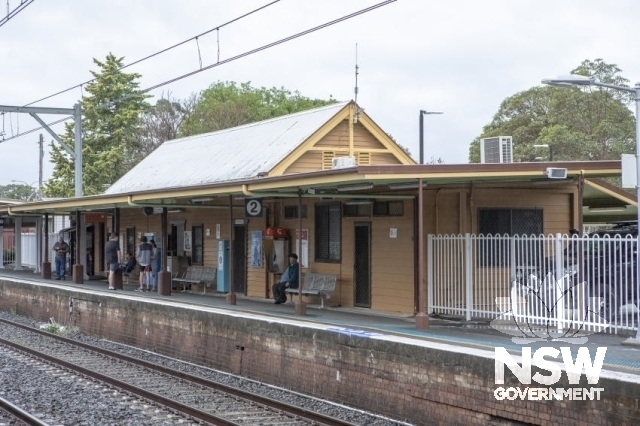 Dapto Railway Station Group - Platform 2 buildings, up line.