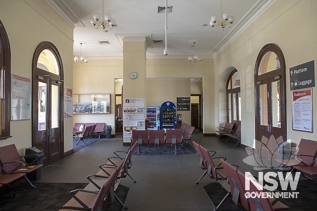 Wagga Wagga Railway Precinct - Interior of the waiting room.