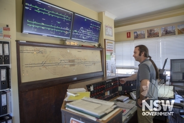 Penrith Railway Station Group and Residence - Signal box interior with original equipment still work