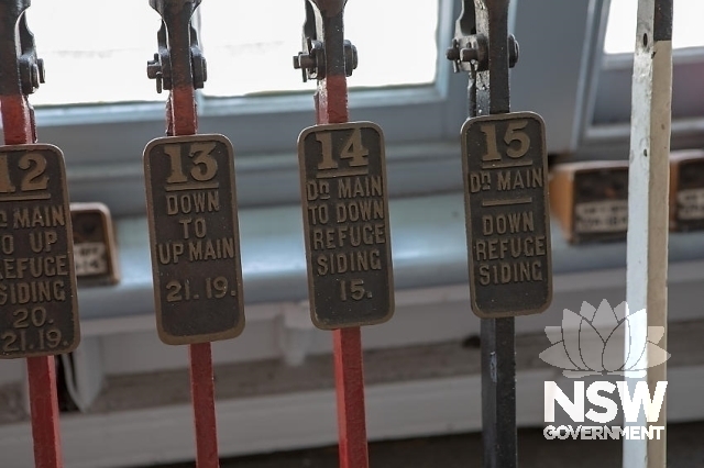 Picton Railway Precinct - Signal box. levers