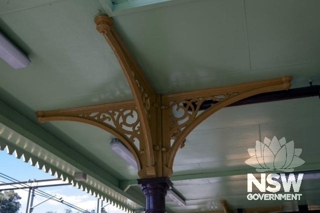 Summer Hill Railway Station Group - Post detail under the awnings.