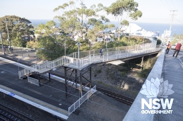 Coledale Railway Station Group - Platform end and the footbridge to Cater Street.