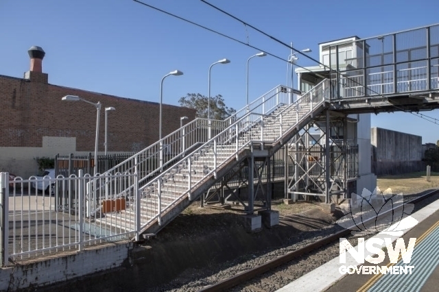 Sefton Railway Station Group - Overhead footbridge and stairs to Helen street (north)