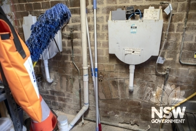 Riverstone Railway Station Group and Residence - Brickwork from the old 'dunny can' toilets