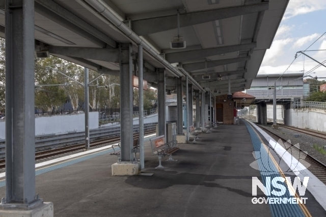 Riverwood Railway Station Group - Canopies on the western end of the platform building.