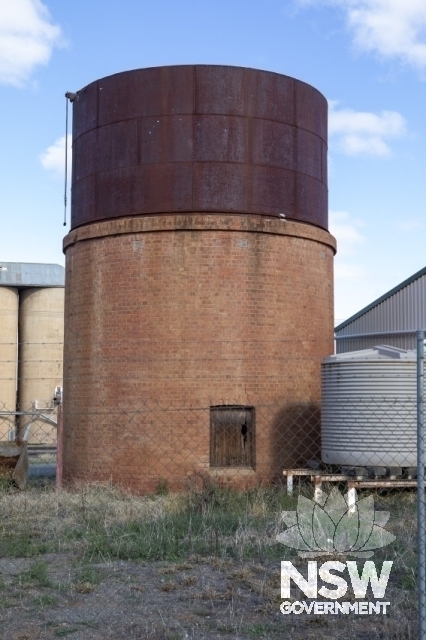 Condobolin Railway Precinct - Circular water tank on brick base