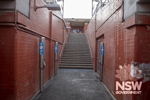 Carramar Railway Station Group - Subway stairs and brickwork.