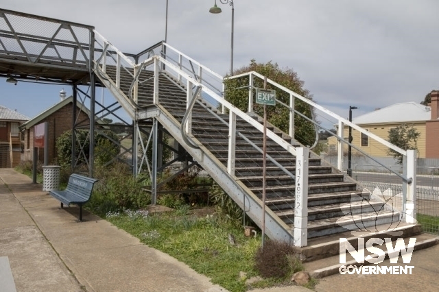 Yass Junction Railway Precinct - Overhead footbridge stairs.