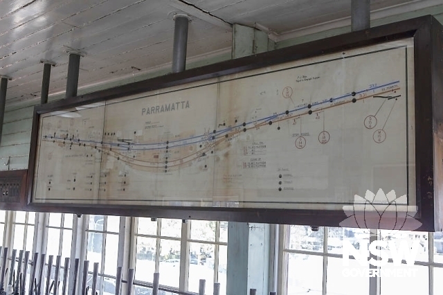 Parramatta Railway Station Group - Internal of the Signal Box showing the signal indicator board