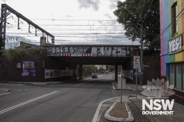 Stanmore (Liberty St) Underbridge - Eastern elevation and retaining walls.