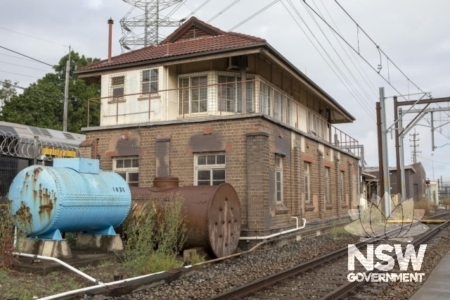 Flemington Railway Station Group - Signal Box view from the tracks.