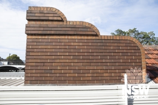 Sutherland Railway Station Group - Brickwork Paraphet above the roof.