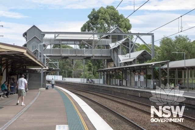 Fassifern Railway Station Group - Station and Overhead footbridge from platform 1