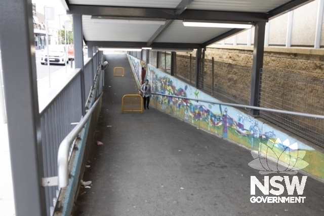 Guildford Railway Station - Pedestrian subway entrance on the Military Road side.