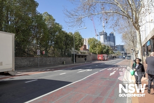 Parramatta Station To Pitt Street Railway Line -The raised embankment along Argyle Street