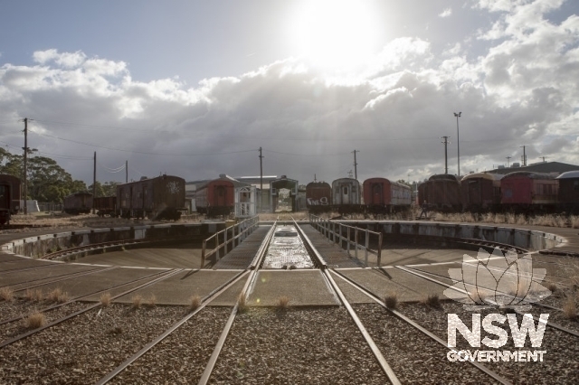 Broadmeadow Railway Locomotive Depot - Turntable  #1, looking toward the elephant shed