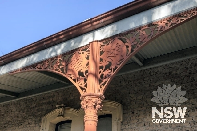 Petersham Railway Station Group - Awning detail on the Terminus St building.
