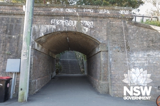 Lavender Bay Railway Group - Pedestrian under bridge, the Peter Kingston walkway