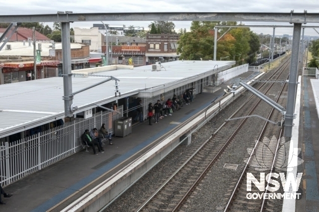 Guildford Railway Station - View from footbridge to Platform 1.